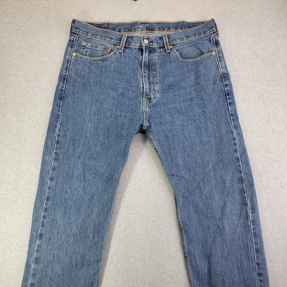 Levi's Other - Levis 505 Jeans Mens 38x32 Blue Regular Fit Straight Leg Medium Wash Denim Pants